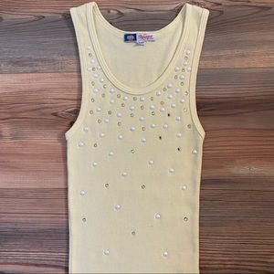 bejeweled by susan fixel yellow tank
